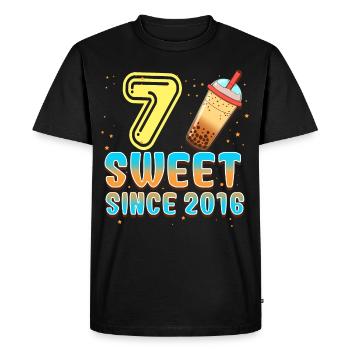 7e anniversaire Bubble Tee - T-shirt Premium bio Homme - noir - Devant - Nico (187cm)