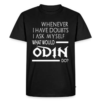 What would Odin do Norse mythology - Men's Premium Organic T-Shirt - black - Front - Nico (187cm)