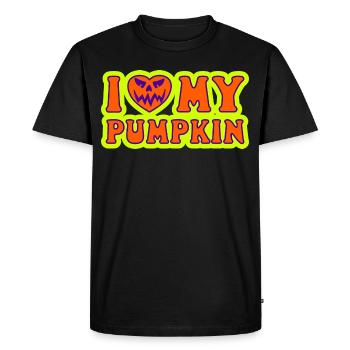 J’aime mon costume de citrouille d’Halloween Femmes Hommes - T-shirt Premium bio Homme - noir - Devant - Nico (187cm)