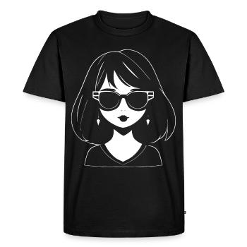 Cute Anime Girl Gothic Manga Fairytale Sunglasses - Men's Premium Organic T-Shirt - black - Front - Nico (187cm)