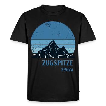 Hauteur Zugspitze Design - T-shirt Premium bio Homme - noir - Devant - Nico (187cm)