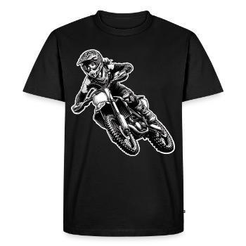 Motocross Femmes Filles Fille - T-shirt Premium bio Homme - noir - Devant - Nico (187cm)