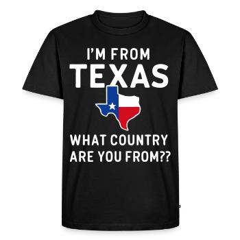 Texas State Texans Texas - Men's Premium Organic T-Shirt - black - Front - Nico (187cm)