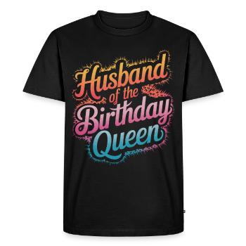 Mari, Conjoint, Famille, Mariage - T-shirt Premium bio Homme - noir - Devant - Nico (187cm)