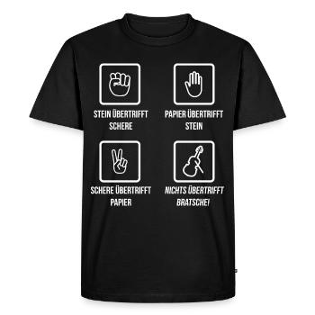 Ciseaux - Pierre - Papier Rien surpasse l’alto - T-shirt Premium bio Homme - noir - Devant - Nico (187cm)