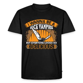Halloween Vampire Count Dicton - T-shirt Premium bio Homme - noir - Devant - Nico (187cm)
