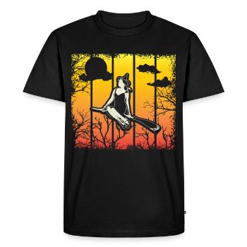 Halloween Witch Witches October Gift - Men's Premium Organic T-Shirt - black - Front - Nico (187cm)
