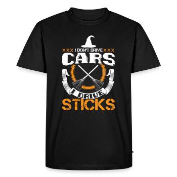 Halloween Witch Witch Spell - Men's Premium Organic T-Shirt - black - Front - Nico (187cm)