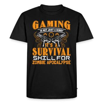 Zombie Apocalypse Weapons Monster Gift Idea - Men's Premium Organic T-Shirt - black - Front - Nico (187cm)