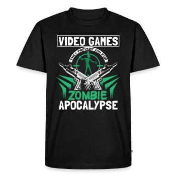 Zombie Apocalypse Zombies Cadeau - T-shirt Premium bio Homme - noir - Devant - Nico (187cm)
