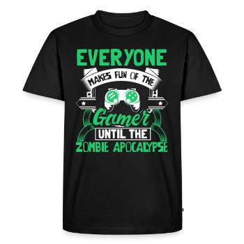 Zombie Apocalypse Gaming Gift Idea - Men's Premium Organic T-Shirt - black - Front - Nico (187cm)
