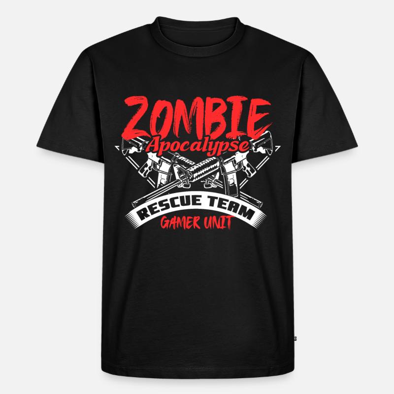 Zombie Apokalypse Zombies Geschenk - Männer Premium Bio T-Shirt - Schwarz