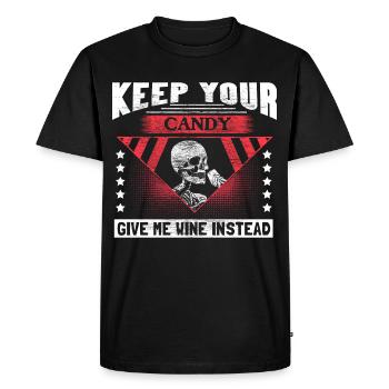 Halloween Skull Creepy - T-shirt Premium bio Homme - noir - Devant - Nico (187cm)