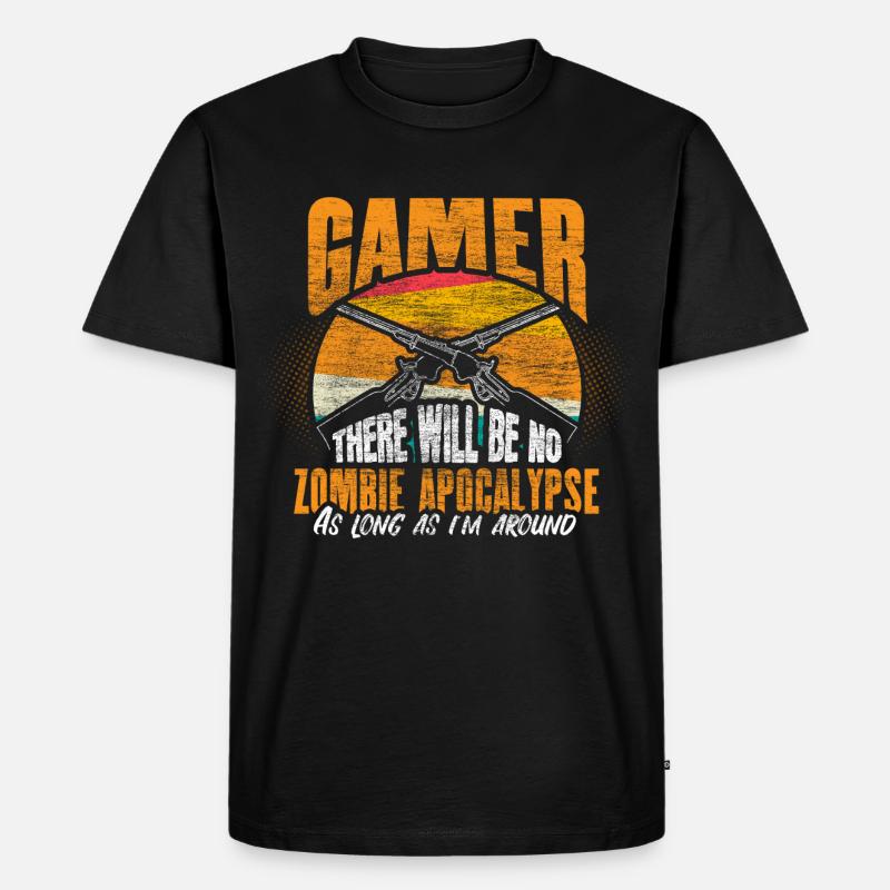 Zombie Apokalypse Halloween Geschenkidee - Männer Premium Bio T-Shirt - Schwarz