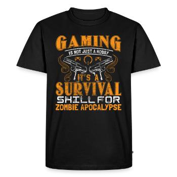 Zombie Apocalypse Games Epidemic Gift Idea - Men's Premium Organic T-Shirt - black - Front - Nico (187cm)