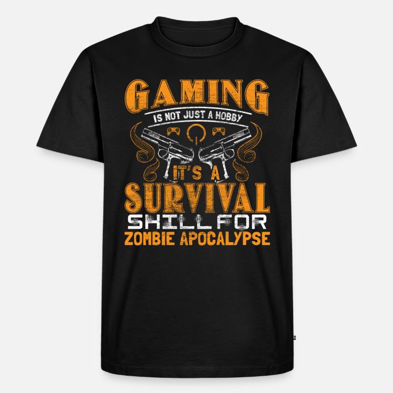 Zombie Apokalypse Games Epidemie Geschenkidee - Männer Premium Bio T-Shirt - Schwarz