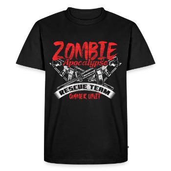 Zombie Apocalypse Monster - Men's Premium Organic T-Shirt - black - Front - Nico (187cm)