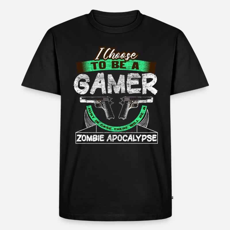 Zombie Apokalypse Geschenkidee - Männer Premium Bio T-Shirt - Schwarz
