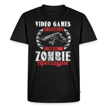 Zombie Apocalypse Zombies Cadeau d’horreur - T-shirt Premium bio Homme - noir - Devant - Nico (187cm)