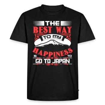 Japon Geisha Nippon Idée cadeau - T-shirt Premium bio Homme - noir - Devant - Nico (187cm)