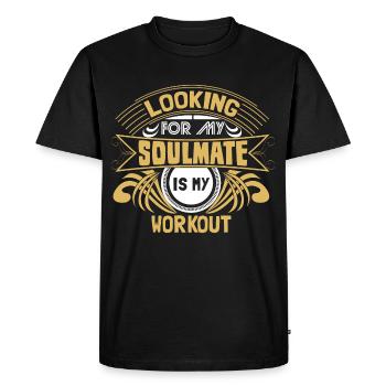 Partenariat indépendant unique - T-shirt Premium bio Homme - noir - Devant - Nico (187cm)
