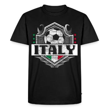 Italy Football Italy Gift - Men's Premium Organic T-Shirt - black - Front - Nico (187cm)