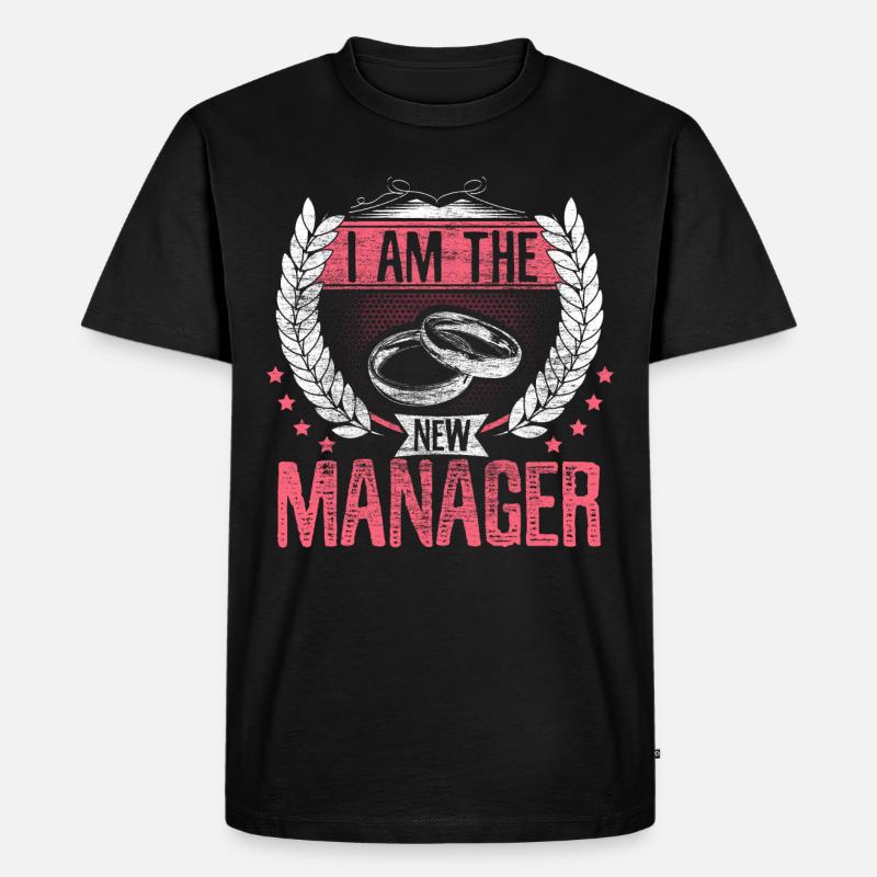 Ehe Ehefrau Bräutigam - Männer Premium Bio T-Shirt - Schwarz