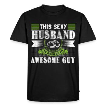 Partenariat de mariage gay - T-shirt Premium bio Homme - noir - Devant - Nico (187cm)