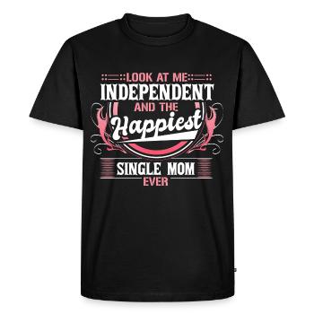 Cadeau de mère célibataire monoparentale - T-shirt Premium bio Homme - noir - Devant - Nico (187cm)