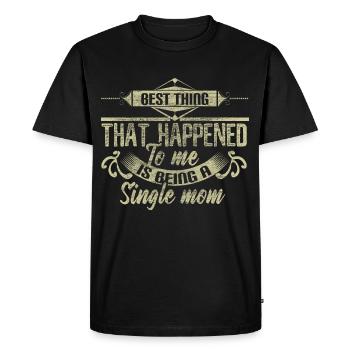 Cadeau de fierté de maman mère célibataire - T-shirt Premium bio Homme - noir - Devant - Nico (187cm)