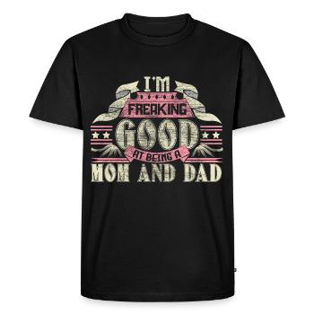 Single Mom Mommy Respect - Men's Premium Organic T-Shirt - black - Front - Nico (187cm)