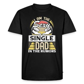 Single Father Papi Family - Men's Premium Organic T-Shirt - black - Front - Nico (187cm)
