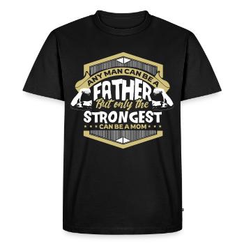 Père père cadeau de famille - T-shirt Premium bio Homme - noir - Devant - Nico (187cm)