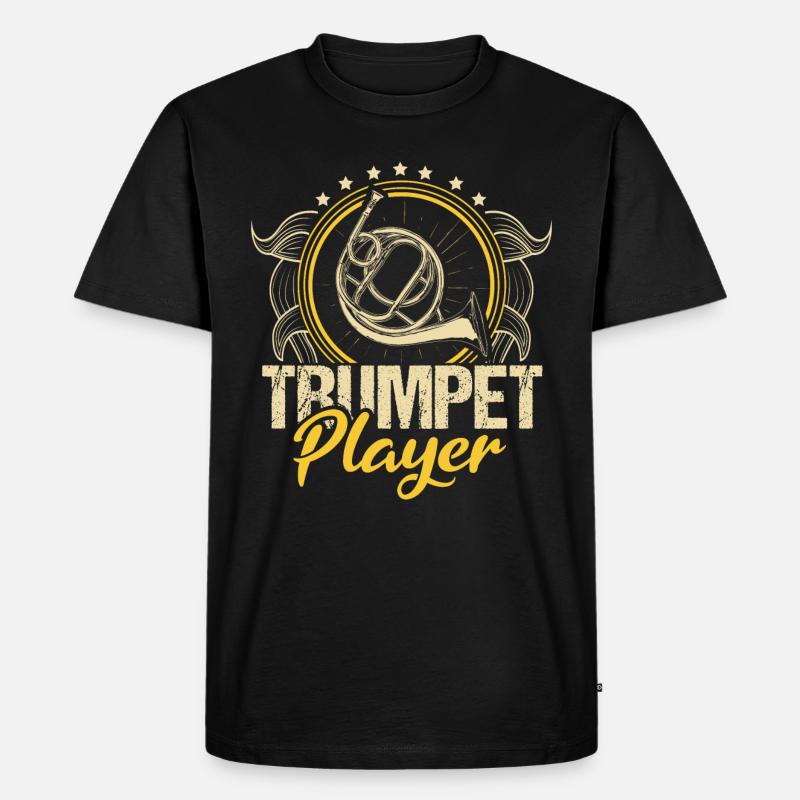 Trompete Kapelle - Männer Premium Bio T-Shirt - Schwarz