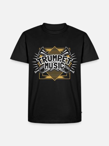 Trumpet Wind Instrument Musicians - Men's Premium Organic T-Shirt - black