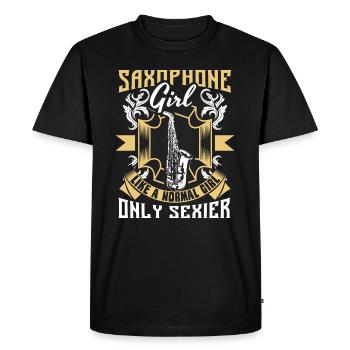 Saxophone Brass Band - T-shirt Premium bio Homme - noir - Devant - Nico (187cm)