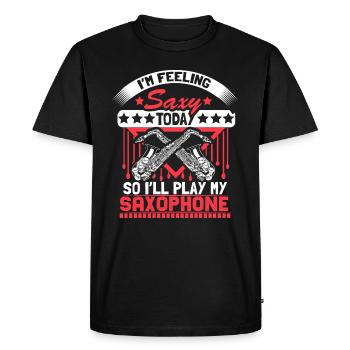 Saxophone Brass Band Band Cadeau - T-shirt Premium bio Homme - noir - Devant - Nico (187cm)
