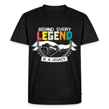 Idée cadeau Père & Fils Bébé Fête des Pères - T-shirt Premium bio Homme - noir - Devant - Nico (187cm)