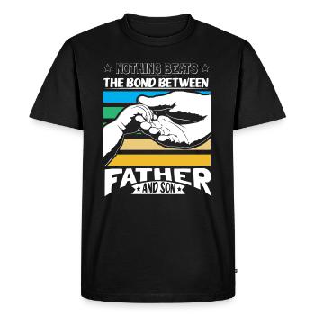 Père & Fils Enfant - T-shirt Premium bio Homme - noir - Devant - Nico (187cm)