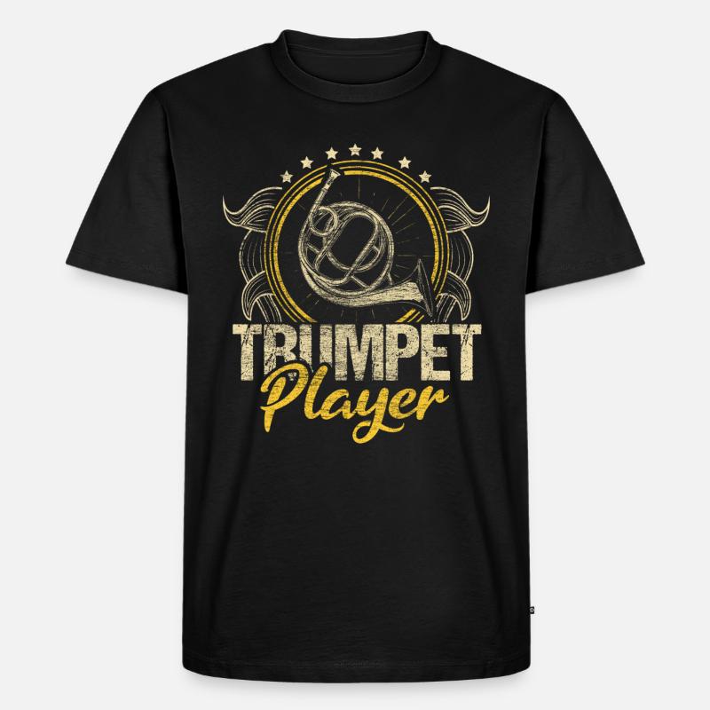 Trompete Trompeter Geschenkidee - Männer Premium Bio T-Shirt - Schwarz