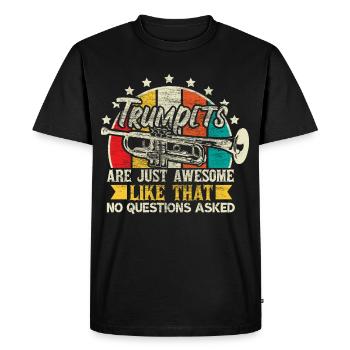 Trumpet Trumpet Player Chapel Gift Idea - Men's Premium Organic T-Shirt - black - Front - Nico (187cm)