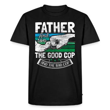Father & Son Paternity Daddy - Men's Premium Organic T-Shirt - black - Front - Nico (187cm)