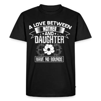Mère Fille Famille Mère Amour Idée cadeau - T-shirt Premium bio Homme - noir - Devant - Nico (187cm)