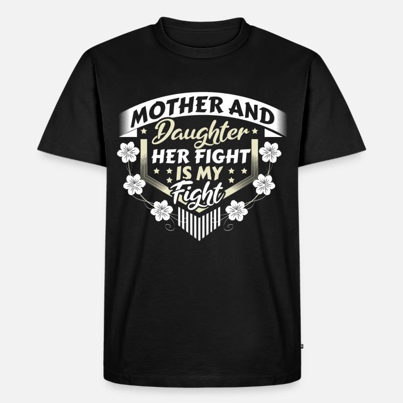 Mutter Tochter Familie Kind - Männer Premium Bio T-Shirt - Schwarz