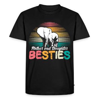 Mère et fille Cadeau d’amour de la fête des mères - T-shirt Premium bio Homme - noir - Devant - Nico (187cm)