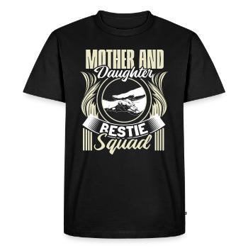 Idée cadeau pour les parents de la fête des enfants mère et fille - T-shirt Premium bio Homme - noir - Devant - Nico (187cm)