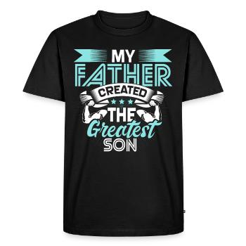 Best Son Gift - Men's Premium Organic T-Shirt - black - Front - Nico (187cm)