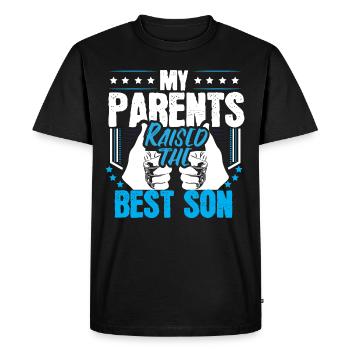 Best Son Boy Gift - Men's Premium Organic T-Shirt - black - Front - Nico (187cm)