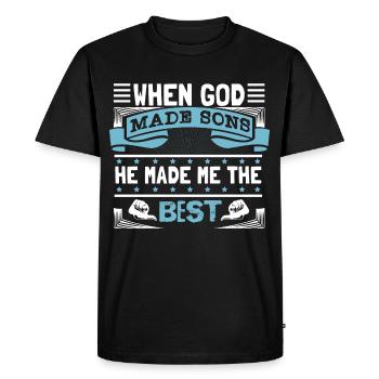 Best son family boy - Men's Premium Organic T-Shirt - black - Front - Nico (187cm)