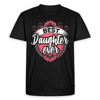 Anniversaire du père de la meilleure fille - T-shirt Premium bio Homme - noir - Devant - Nico (187cm)
